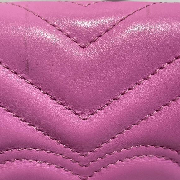 GUCCI/Cross Body Bag/Leather/PNK/Small GG Marmont Matelasse - Picture 7 of 15